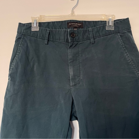 Banana Republic Men’s Chino Pants Athletic Fit Luxury Teal Chinos 31x34 Classic - Picture 12 of 14